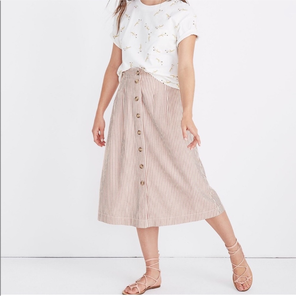 Madewell Midi Skirt with pockets